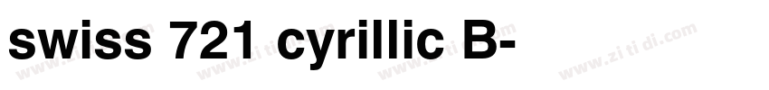 swiss 721 cyrillic B字体转换